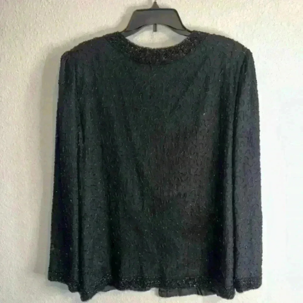 Vintage Laurence Silk‎ Beaded Jacket - Picture 4 of 4